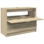 vidaXL Dulap de chiuvetă, stejar sonoma, 78x37x59 cm, lemn prelucrat vidaXL Dulap de chiuvetă, stejar sonoma, 78x37x59 cm, lemn prelucrat