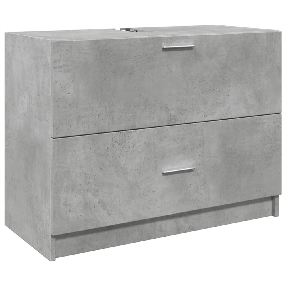 vidaXL Dulap de chiuvetă, gri beton, 78x37x59 cm, lemn prelucrat