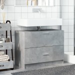 vidaXL Dulap de chiuvetă, gri beton, 78x37x59 cm, lemn prelucrat vidaXL Dulap de chiuvetă, gri beton, 78x37x59 cm, lemn prelucrat