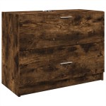 vidaXL Dulap de chiuvetă, stejar afumat, 78x37x59 cm, lemn prelucrat vidaXL Dulap de chiuvetă, stejar afumat, 78x37x59 cm, lemn prelucrat