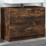 vidaXL Dulap de chiuvetă, stejar afumat, 78x37x59 cm, lemn prelucrat vidaXL Dulap de chiuvetă, stejar afumat, 78x37x59 cm, lemn prelucrat