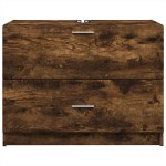 vidaXL Dulap de chiuvetă, stejar afumat, 78x37x59 cm, lemn prelucrat vidaXL Dulap de chiuvetă, stejar afumat, 78x37x59 cm, lemn prelucrat