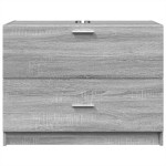 vidaXL Dulap de chiuvetă, gri sonoma, 78x37x59 cm, lemn prelucrat