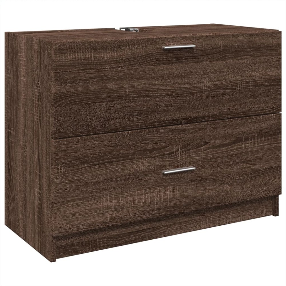 vidaXL Dulap de chiuvetă, stejar maro, 78x37x59 cm, lemn prelucrat