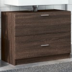 vidaXL Dulap de chiuvetă, stejar maro, 78x37x59 cm, lemn prelucrat vidaXL Dulap de chiuvetă, stejar maro, 78x37x59 cm, lemn prelucrat