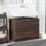 vidaXL Dulap de chiuvetă, stejar maro, 78x37x59 cm, lemn prelucrat vidaXL Dulap de chiuvetă, stejar maro, 78x37x59 cm, lemn prelucrat