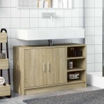 vidaXL Dulap de chiuvetă, stejar sonoma, 90x29x55 cm, lemn prelucrat vidaXL Dulap de chiuvetă, stejar sonoma, 90x29x55 cm, lemn prelucrat