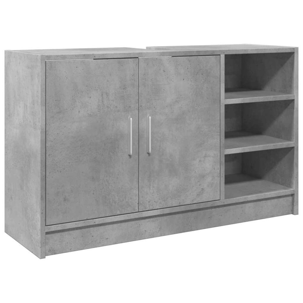 vidaXL Dulap de chiuvetă, gri beton, 90x29x55 cm, lemn prelucrat
