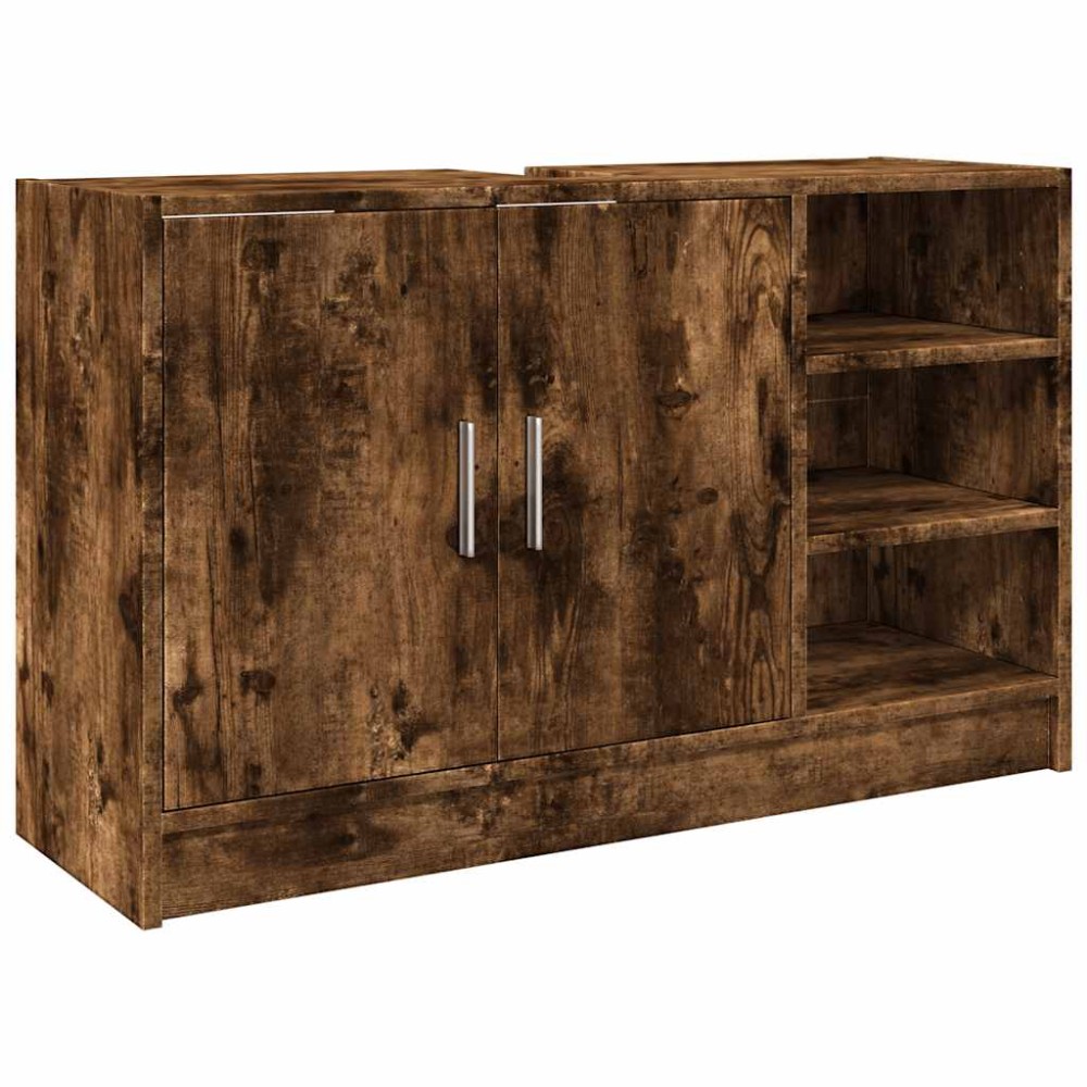 vidaXL Dulap de chiuvetă, stejar fumuriu, 90x29x55 cm, lemn prelucrat