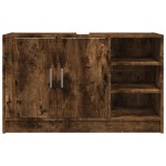 vidaXL Dulap de chiuvetă, stejar fumuriu, 90x29x55 cm, lemn prelucrat vidaXL Dulap de chiuvetă, stejar fumuriu, 90x29x55 cm, lemn prelucrat