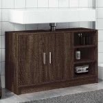 vidaXL Dulap de chiuvetă, stejar maro, 90x29x55 cm, lemn prelucrat vidaXL Dulap de chiuvetă, stejar maro, 90x29x55 cm, lemn prelucrat