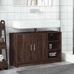 vidaXL Dulap de chiuvetă, stejar maro, 90x29x55 cm, lemn prelucrat vidaXL Dulap de chiuvetă, stejar maro, 90x29x55 cm, lemn prelucrat