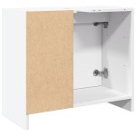 vidaXL Dulap de chiuvetă, alb, 63x29x55 cm, lemn prelucrat vidaXL Dulap de chiuvetă, alb, 63x29x55 cm, lemn prelucrat