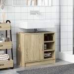 vidaXL Dulap de chiuvetă, stejar sonoma, 63x29x55cm, lemn prelucrat vidaXL Dulap de chiuvetă, stejar sonoma, 63x29x55cm, lemn prelucrat