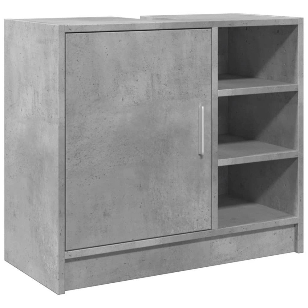 vidaXL Dulap de chiuvetă, gri beton, 63x29x55 cm, lemn prelucrat