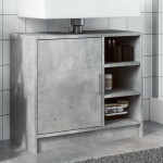 vidaXL Dulap de chiuvetă, gri beton, 63x29x55 cm, lemn prelucrat vidaXL Dulap de chiuvetă, gri beton, 63x29x55 cm, lemn prelucrat