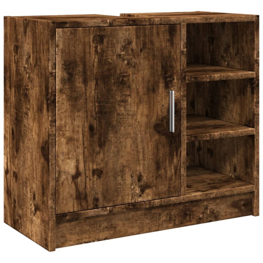 vidaXL Dulap de chiuvetă, stejar fumuriu, 63x29x55 cm, lemn prelucrat