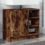 vidaXL Dulap de chiuvetă, stejar fumuriu, 63x29x55 cm, lemn prelucrat vidaXL Dulap de chiuvetă, stejar fumuriu, 63x29x55 cm, lemn prelucrat