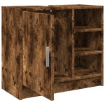 vidaXL Dulap de chiuvetă, stejar fumuriu, 63x29x55 cm, lemn prelucrat vidaXL Dulap de chiuvetă, stejar fumuriu, 63x29x55 cm, lemn prelucrat