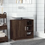vidaXL Dulap de chiuvetă, stejar maro, 63x29x55 cm, lemn prelucrat vidaXL Dulap de chiuvetă, stejar maro, 63x29x55 cm, lemn prelucrat