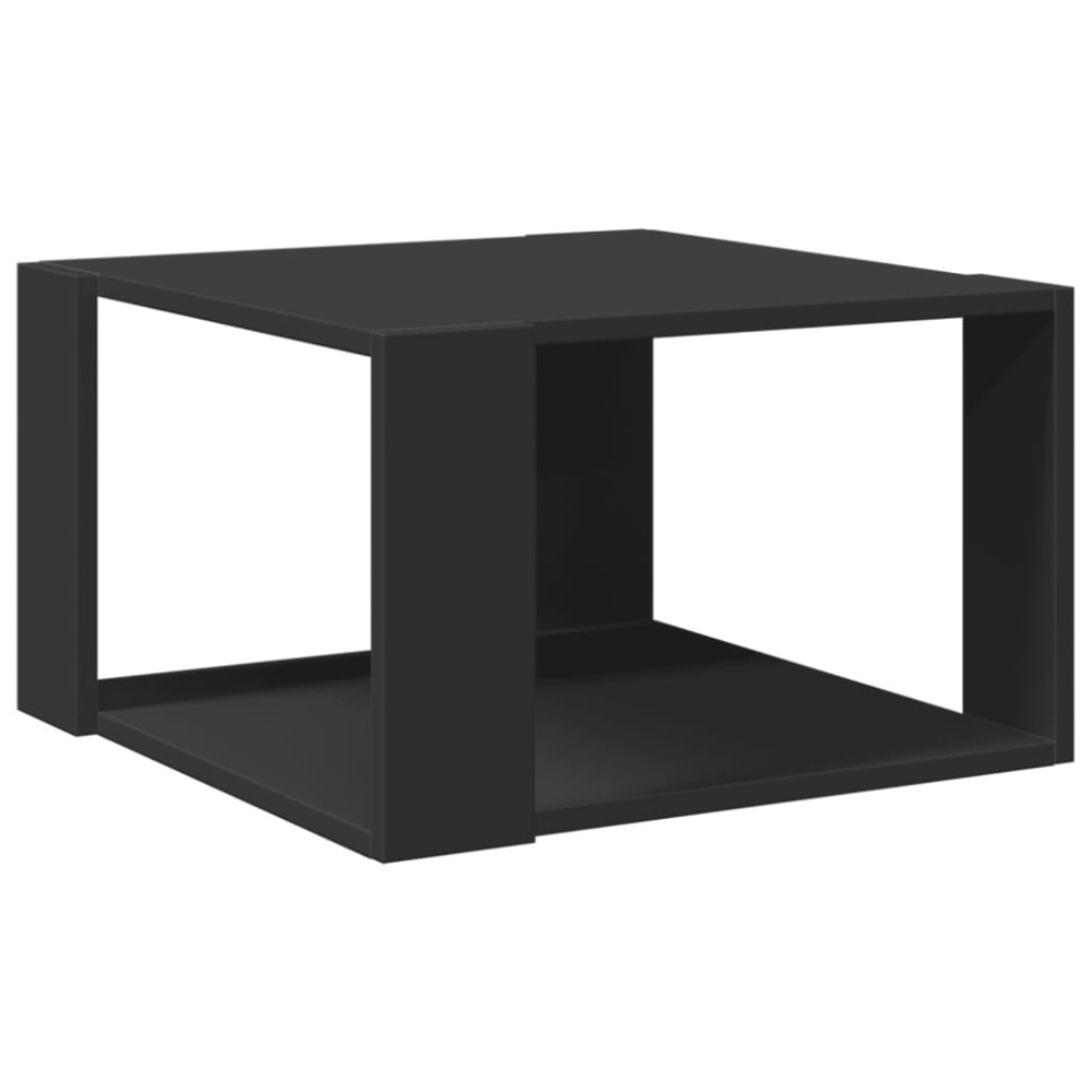 vidaXL Măsuță de cafea, negru, 51,5x51,5x30 cm, lemn prelucrat