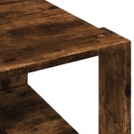 vidaXL Măsuță de cafea, stejar afumat, 51,5x51,5x30 cm, lemn prelucrat