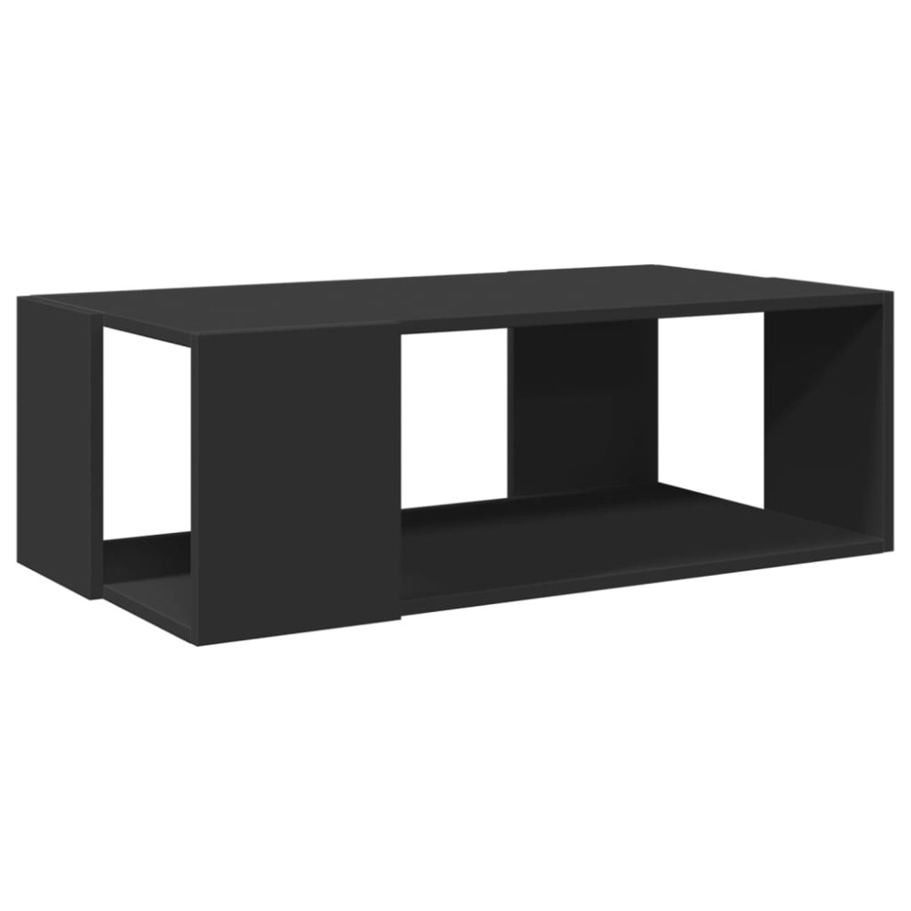 vidaXL Masă de cafea, negru, 89,5x48x30 cm, lemn compozit