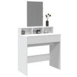 vidaXL Masă de toaletă cu oglindă, alb, 80x41x144,5 cm vidaXL Masă de toaletă cu oglindă, alb, 80x41x144,5 cm
