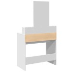 vidaXL Masă de toaletă cu oglindă, alb, 80x41x144,5 cm vidaXL Masă de toaletă cu oglindă, alb, 80x41x144,5 cm