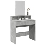 vidaXL Masă de toaletă cu oglindă, gri beton, 80x41x144,5 cm vidaXL Masă de toaletă cu oglindă, gri beton, 80x41x144,5 cm
