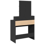 vidaXL Masă de toaletă cu LED, negru, 80x41x144,5 cm vidaXL Masă de toaletă cu LED, negru, 80x41x144,5 cm