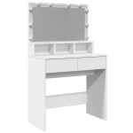 vidaXL Masă de toaletă cu LED, alb, 80x41x134,5 cm vidaXL Masă de toaletă cu LED, alb, 80x41x134,5 cm