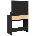 vidaXL Masă de toaletă cu LED, negru, 80x41x134,5 cm vidaXL Masă de toaletă cu LED, negru, 80x41x134,5 cm