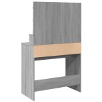 vidaXL Masă de toaletă cu LED, gri sonoma, 80x41x134,5 cm vidaXL Masă de toaletă cu LED, gri sonoma, 80x41x134,5 cm