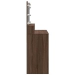 vidaXL Masă de toaletă cu LED, stejar maro, 80x41x134,5 cm