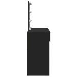 vidaXL Masă de toaletă cu LED, negru, 100x40x130 cm
