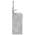vidaXL Masă de toaletă cu LED, gri beton, 100x40x130 cm vidaXL Masă de toaletă cu LED, gri beton, 100x40x130 cm