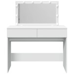 vidaXL Masă de toaletă cu LED, alb, 100x40x120 cm vidaXL Masă de toaletă cu LED, alb, 100x40x120 cm