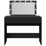 vidaXL Masă de toaletă cu LED, negru, 100x40x120 cm vidaXL Masă de toaletă cu LED, negru, 100x40x120 cm