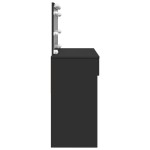 vidaXL Masă de toaletă cu LED, negru, 100x40x120 cm vidaXL Masă de toaletă cu LED, negru, 100x40x120 cm
