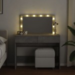 vidaXL Masă de toaletă cu LED, gri beton, 100x40x120 cm vidaXL Masă de toaletă cu LED, gri beton, 100x40x120 cm