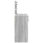 vidaXL Masă de toaletă cu LED, sonoma gri, 100x40x120 cm vidaXL Masă de toaletă cu LED, sonoma gri, 100x40x120 cm