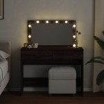 vidaXL Masă de toaletă cu LED, stejar maro, 100x40x120 cm vidaXL Masă de toaletă cu LED, stejar maro, 100x40x120 cm