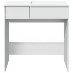 vidaXL Masă de toaletă cu oglindă, alb, 73x46,5x120 cm vidaXL Masă de toaletă cu oglindă, alb, 73x46,5x120 cm