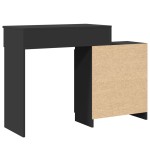 vidaXL Masă de toaletă cu LED, negru, 115x37x110,5 cm vidaXL Masă de toaletă cu LED, negru, 115x37x110,5 cm