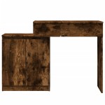 vidaXL Masă de toaletă cu LED, stejar afumat, 115x37x110,5 cm vidaXL Masă de toaletă cu LED, stejar afumat, 115x37x110,5 cm
