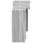 vidaXL Masă de toaletă cu LED, gri sonoma, 115x37x110,5 cm vidaXL Masă de toaletă cu LED, gri sonoma, 115x37x110,5 cm