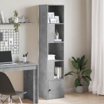 vidaXL Bibliotecă, gri beton, 40x36x189 cm, lemn compozit vidaXL Bibliotecă, gri beton, 40x36x189 cm, lemn compozit
