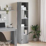 vidaXL Bibliotecă, gri sonoma, 40x36x189 cm, lemn prelucrat vidaXL Bibliotecă, gri sonoma, 40x36x189 cm, lemn prelucrat