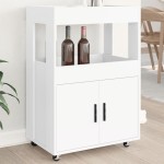 vidaXL Cărucior de bar, alb, 60x39,5x89 cm, lemn prelucrat vidaXL Cărucior de bar, alb, 60x39,5x89 cm, lemn prelucrat
